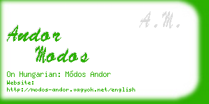 andor modos business card